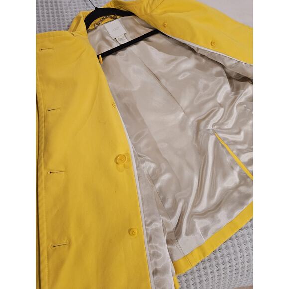 J Crew Womens sz 4 Bright Yellow Trudy Peacoat Blazer Double breasted Coat LN - Picture 9 of 10